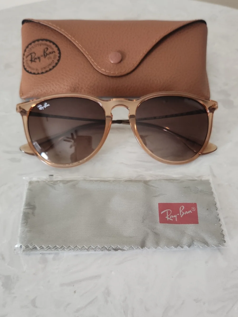 Ray-Ban 4171 Erika Brown Gradient Round Sunglasses